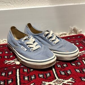 Vans Light Blue Canvas Shoes with White Accents